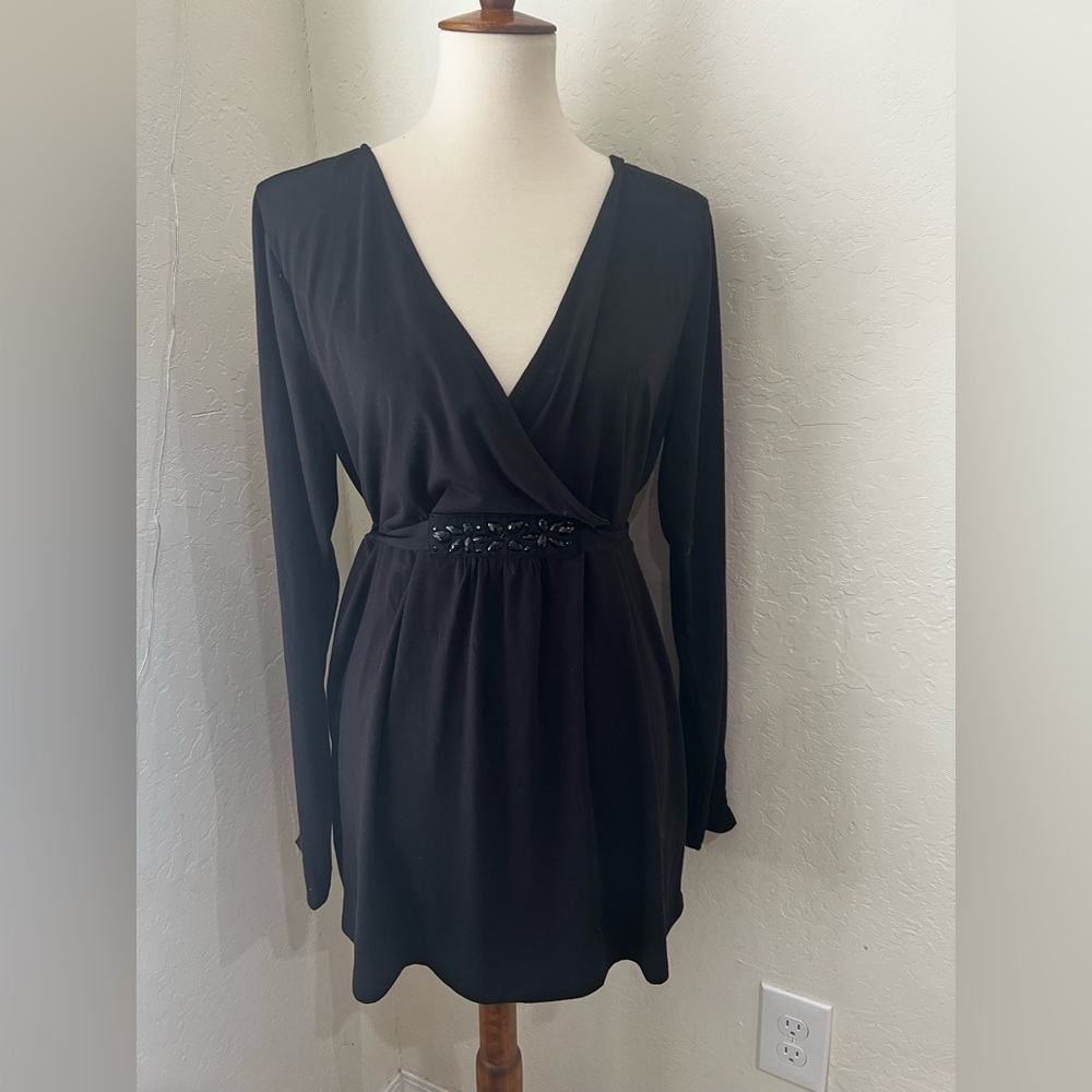 NWOT Oh Baby by Motherhood maternity black long sleeve top size Large